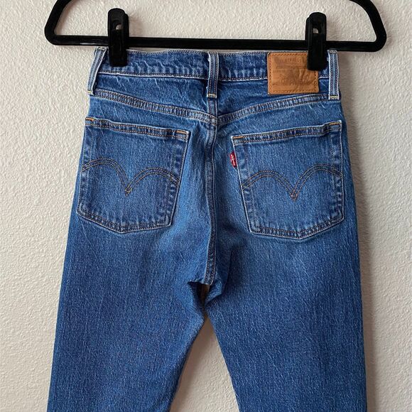 Levi's Wedgie Straight Jeans Salsa Charleston Outlasted Dark Wash - Picture 6 of 9